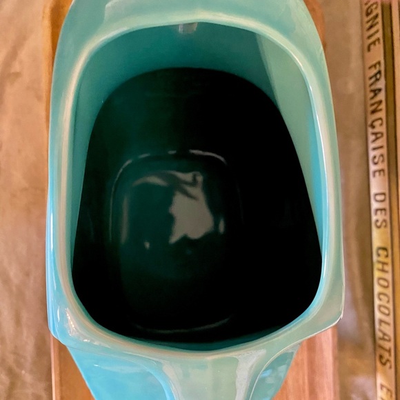 Vintage Fiesta Turquoise Disk Pitcher Fiesta Ware 7” - Picture 9 of 14